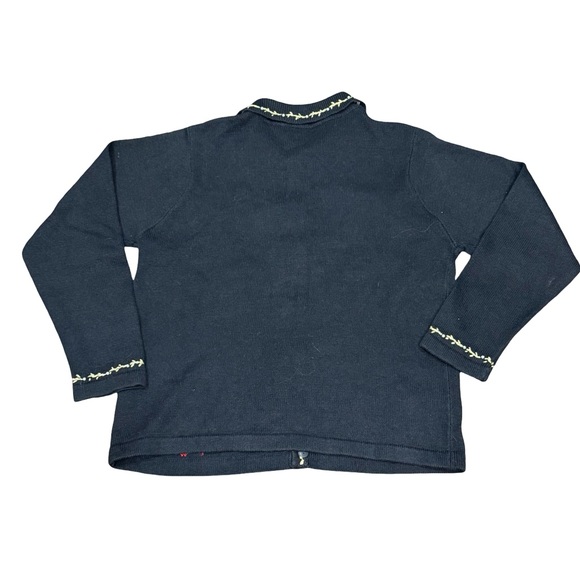 🎄 Vintage Victoria Jones Black Christmas Cardigan Sweater - Size M - 🎄🧸 - Picture 7 of 8